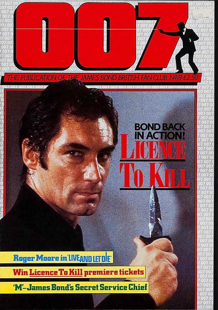 007 MAGAZINE magazine side cover Issue 19 Winter 1989