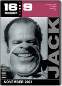 16:9 magazine side cover Issue 4 November/December 2003