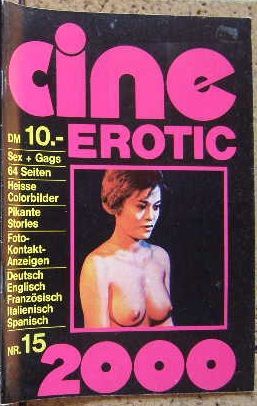 CINE EROTIC 2000 magazine side cover Issue 15  1977