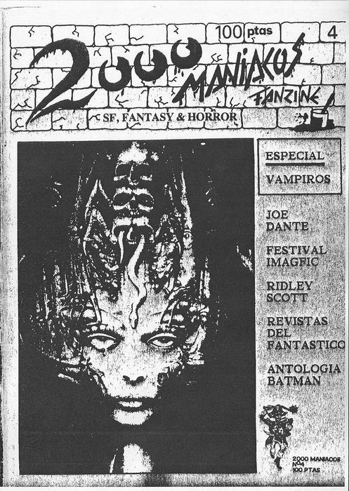 2000 MANIACOS magazine side cover Issue 4 June 1990