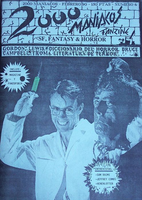 2000 MANIACOS magazine side cover Issue 6 February 1991