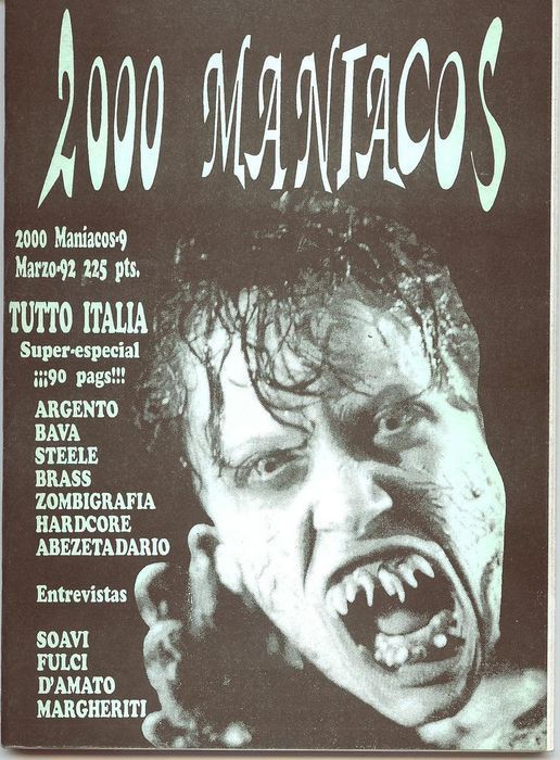 2000 MANIACOS magazine side cover Issue 9 March 1992