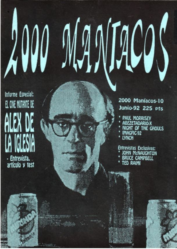 2000 MANIACOS magazine side cover Issue 10 June 1992