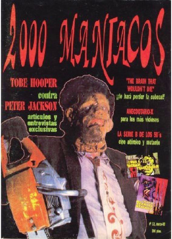 2000 MANIACOS magazine side cover Issue 12 March 1993