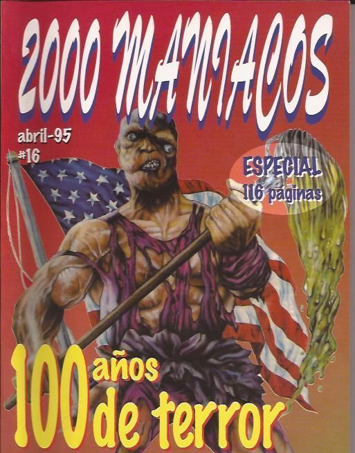 2000 MANIACOS magazine side cover Issue 16 April 1995