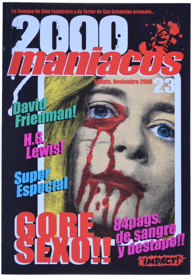 2000 MANIACOS magazine side cover Issue 23 November 2000
