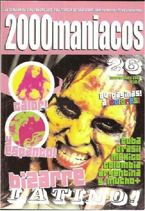 2000 MANIACOS magazine side cover Issue 26 Winter 2002/ 2003