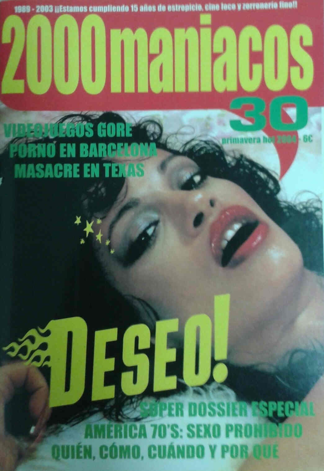2000 MANIACOS magazine side cover Issue 30 Spring 2004