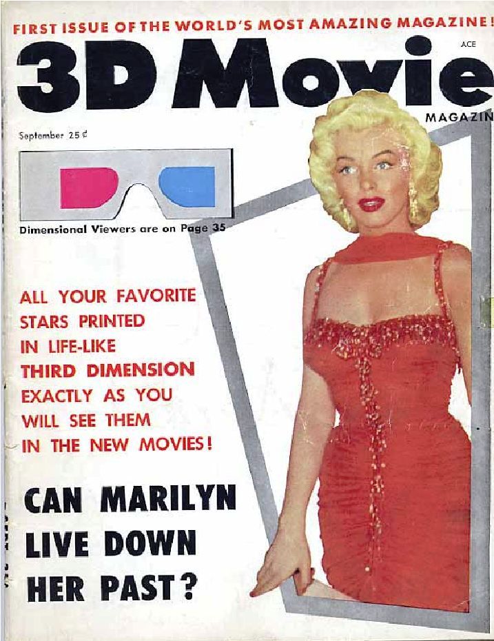 3D MOVIE magazine side cover Issue 1 September 1953