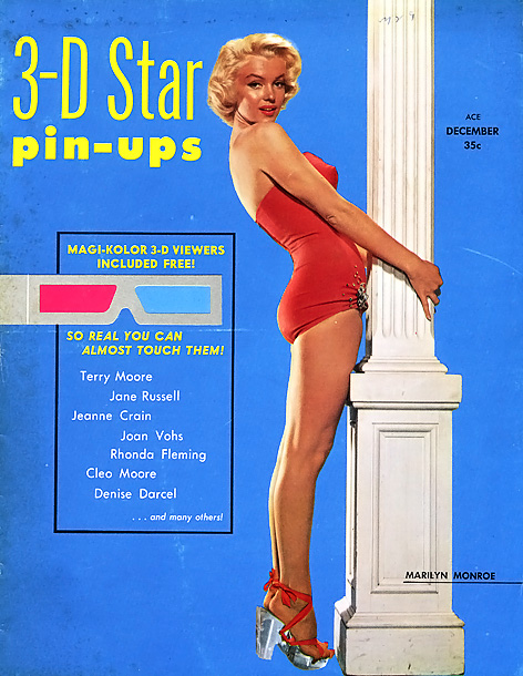 3-D STAR PIN-UPS magazine side cover December 1953
