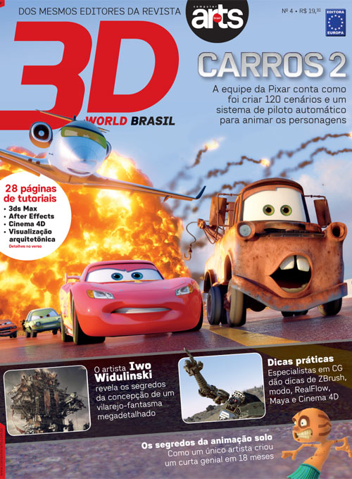 3D WORLD BRASIL magazine side cover Issue 4 January 2014