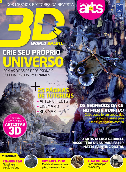 3D WORLD BRASIL magazine side cover Issue 6 March 2014