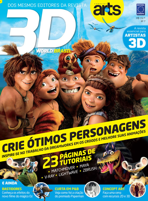 3D WORLD BRASIL magazine side cover Issue 7 April 2014