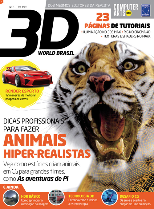 3D WORLD BRASIL magazine side cover Issue 8 May 2014