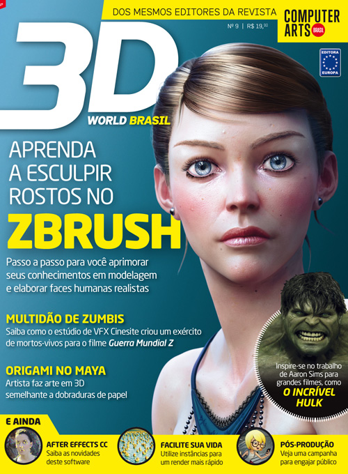 3D WORLD BRASIL magazine side cover Issue 9 June 2014