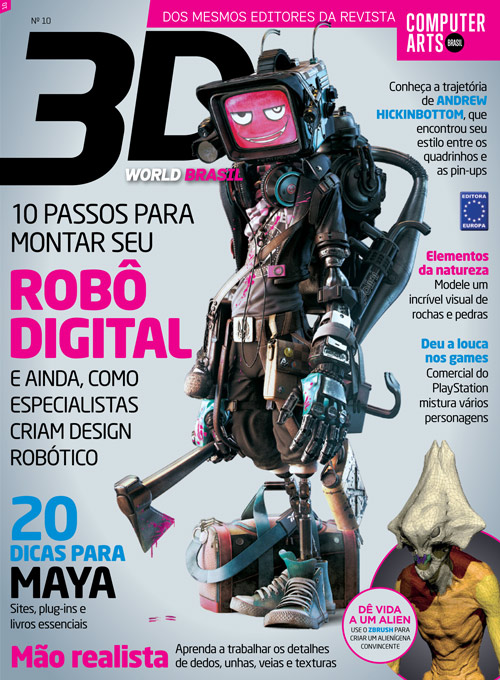 3D WORLD BRASIL magazine side cover Issue 10 July 2014