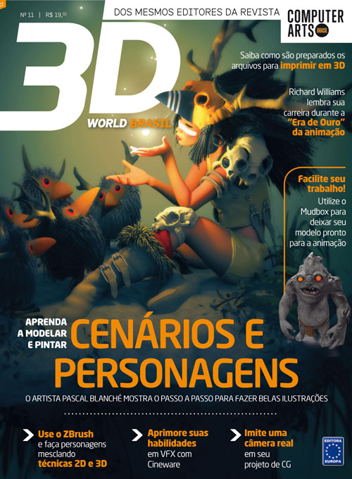 3D WORLD BRASIL magazine side cover Issue 11 August 2014