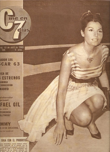 CINE EN 7 DIAS magazine side cover Issue 105 13 April 1963