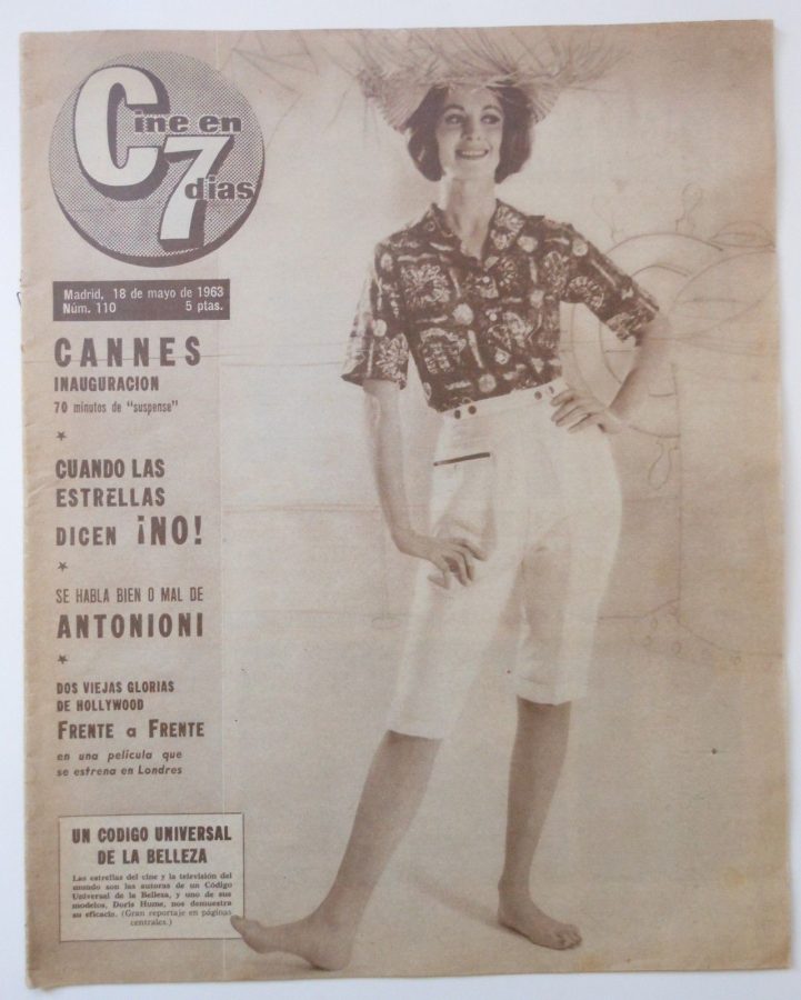 CINE EN 7 DIAS magazine side cover Issue 110 18 May 1963