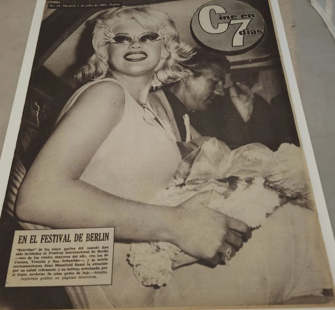 CINE EN 7 DIAS magazine side cover Issue 12 1 July 1961