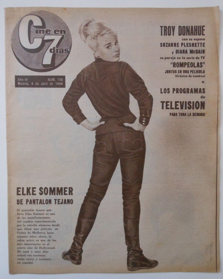CINE EN 7 DIAS magazine side cover Issue 156 4 April 1964
