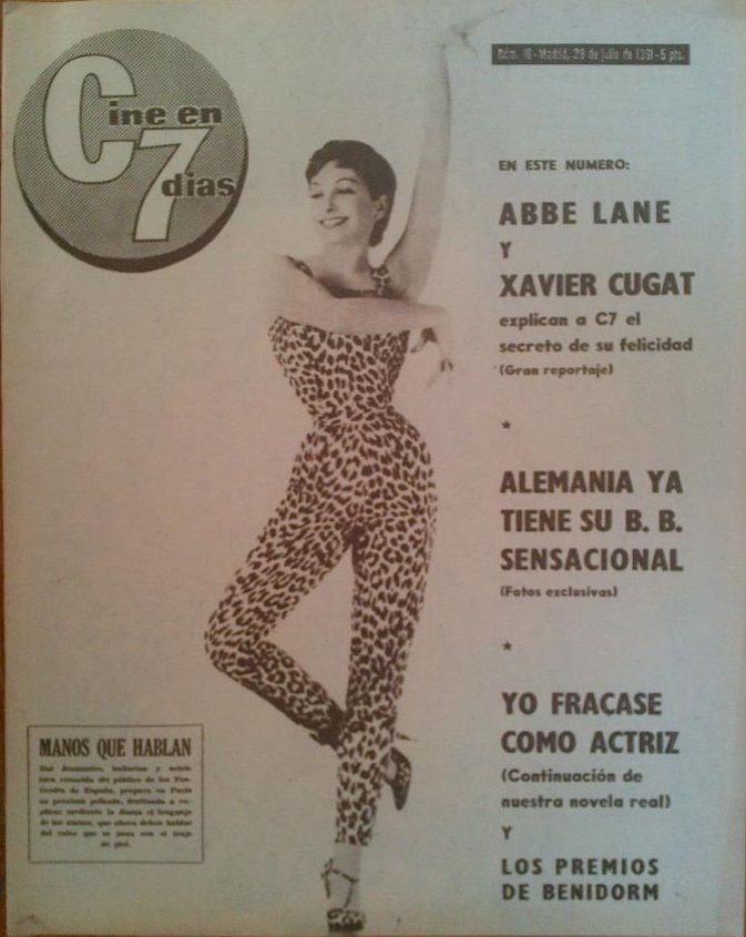 CINE EN 7 DIAS magazine side cover Issue 16 29 July 1961