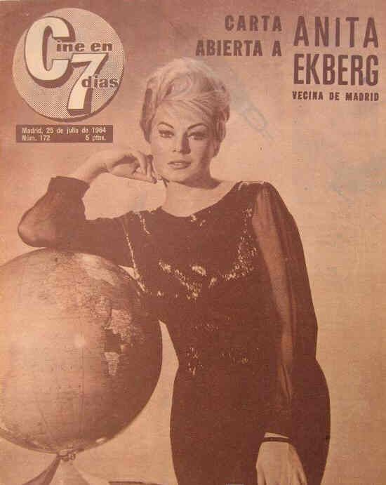 CINE EN 7 DIAS magazine side cover Issue 172 25 July 1964