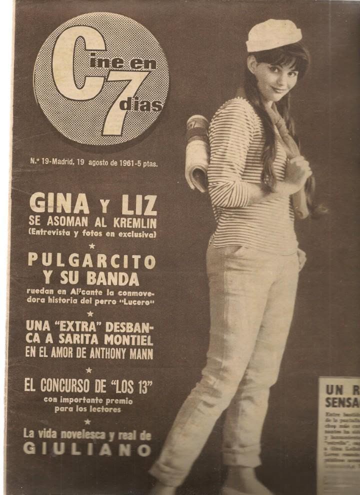 CINE EN 7 DIAS magazine side cover Issue 19 19 August 1961