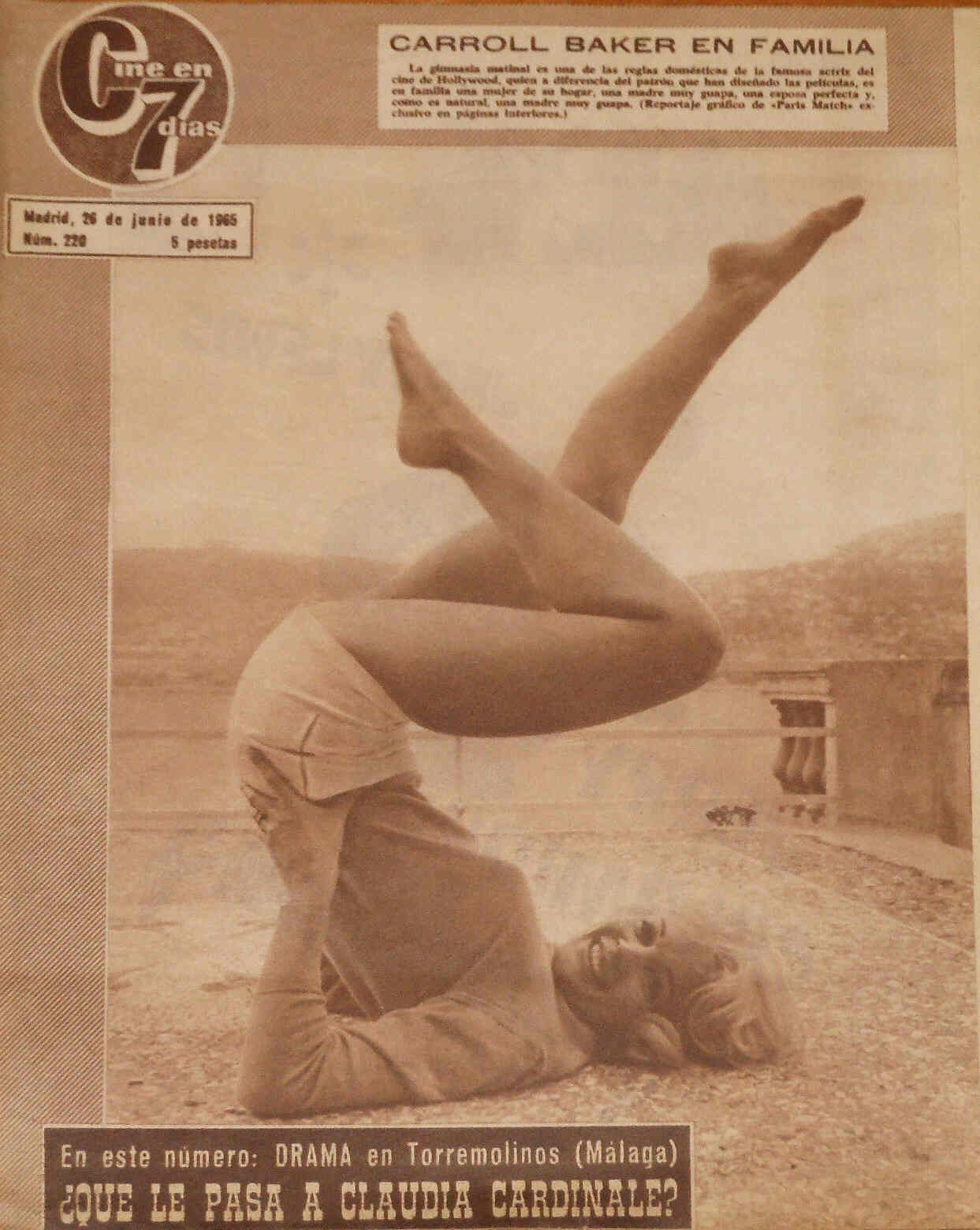 CINE EN 7 DIAS magazine side cover Issue 220 26 June 1965