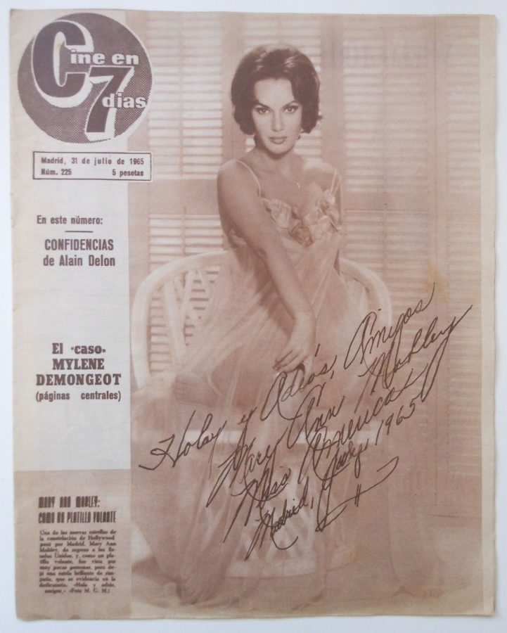 CINE EN 7 DIAS magazine side cover Issue 225 31 July 1965