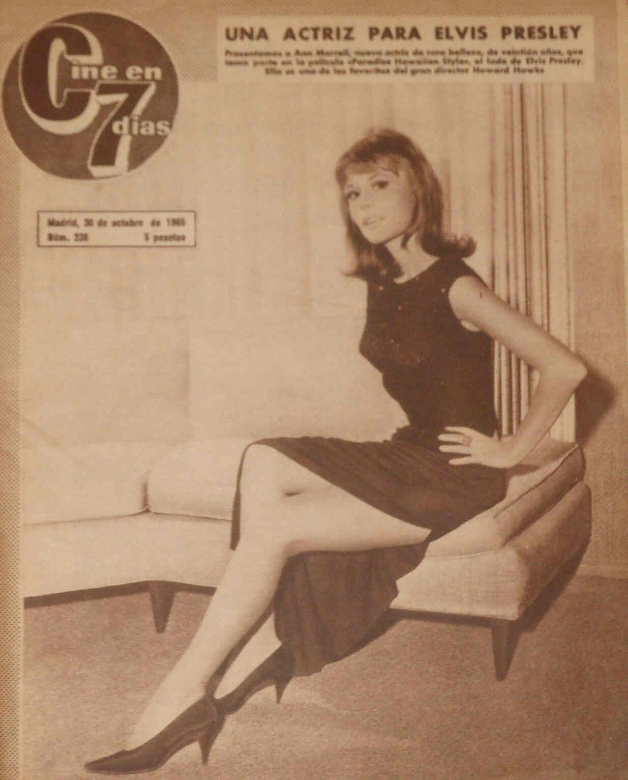 CINE EN 7 DIAS magazine side cover Issue 238 30 October 1965