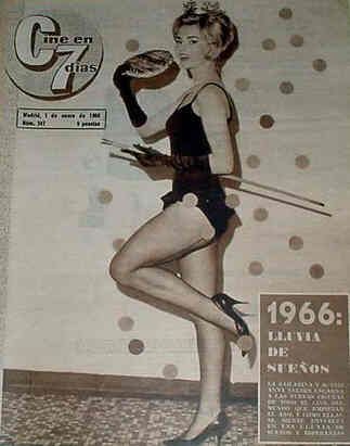 CINE EN 7 DIAS magazine side cover Issue 247 1 January 1966
