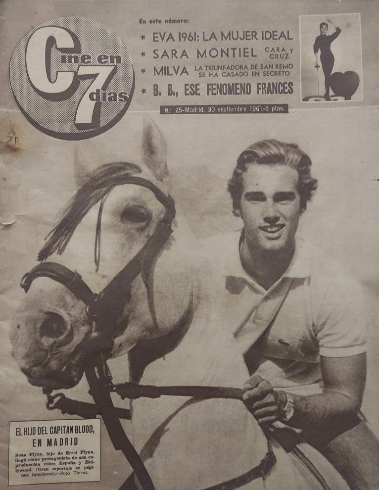 CINE EN 7 DIAS magazine side cover Issue 25 30 September 1961