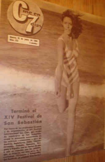 CINE EN 7 DIAS magazine side cover Issue 272 25 June 1966