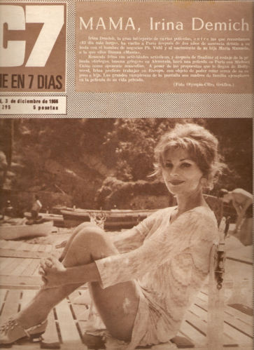CINE EN 7 DIAS magazine side cover Issue 295 3 December 1966
