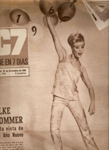 CINE EN 7 DIAS magazine side cover Issue 298 24 December 1966