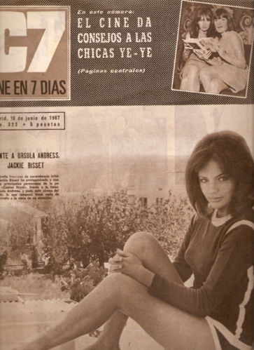 CINE EN 7 DIAS magazine side cover Issue 322 10 June 1967