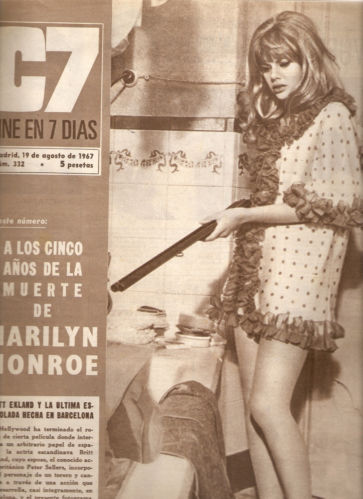 CINE EN 7 DIAS magazine side cover Issue 332 19 August 1967