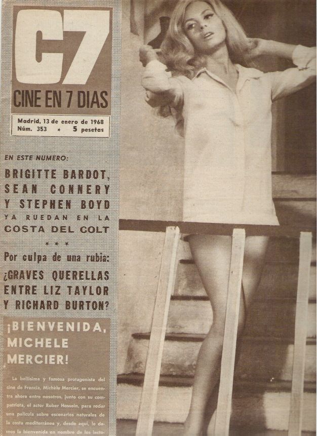CINE EN 7 DIAS magazine side cover Issue 353 13 January 1968