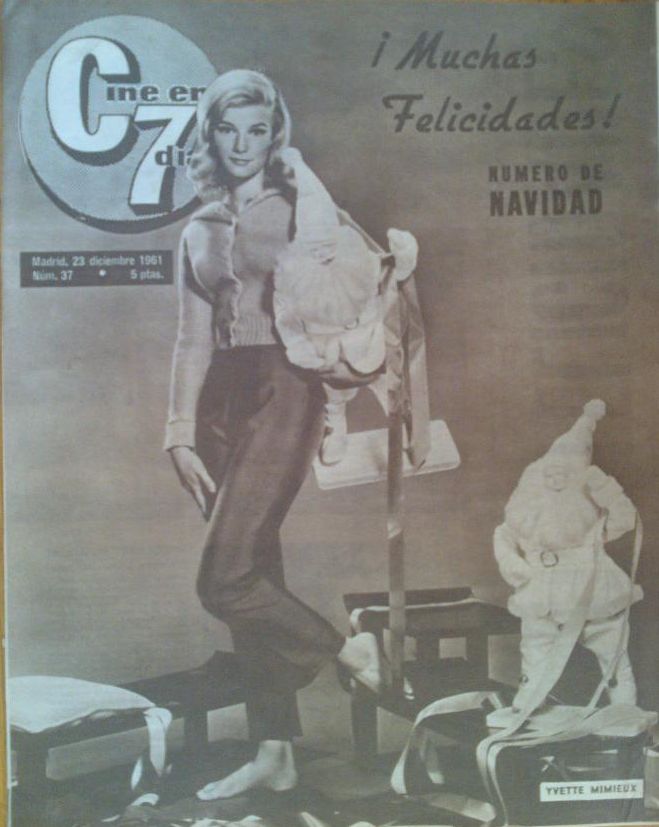 CINE EN 7 DIAS magazine side cover Issue 37 23 December 1961