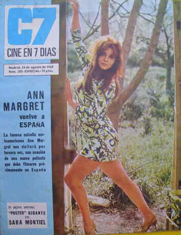 CINE EN 7 DIAS magazine side cover Issue 385 24 August 1968