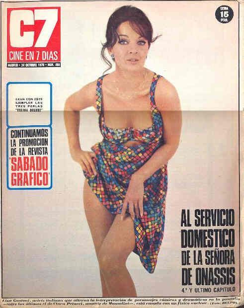 CINE EN 7 DIAS magazine side cover Issue 498 24 October 1970