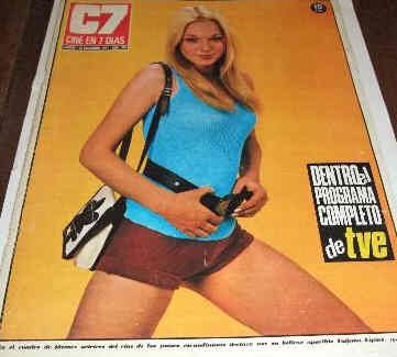 CINE EN 7 DIAS magazine side cover Issue 559 25 December 1971