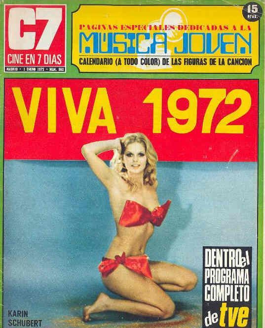 CINE EN 7 DIAS magazine side cover Issue 560 1 January 1972