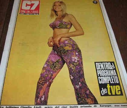 CINE EN 7 DIAS magazine side cover Issue 561 8 January 1972