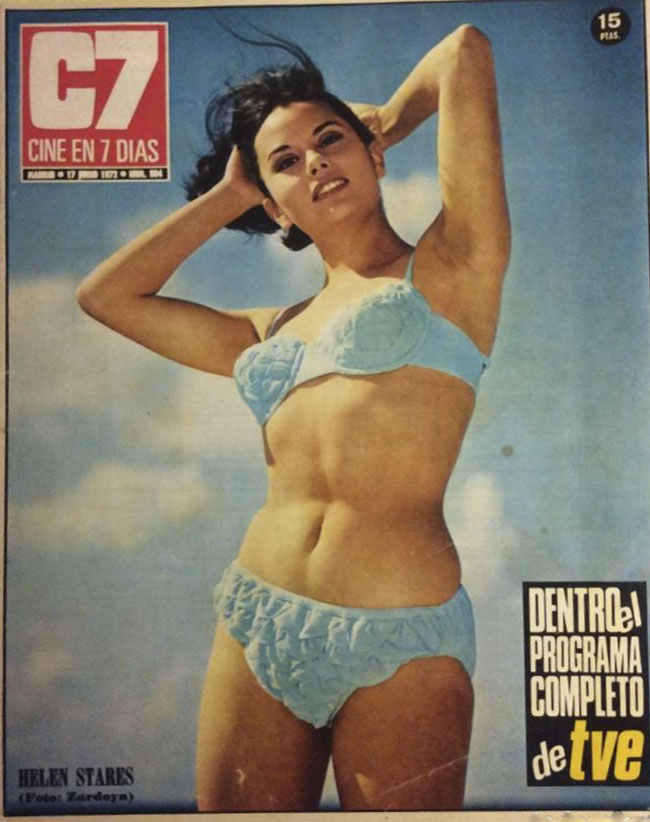 CINE EN 7 DIAS magazine side cover Issue 584 17 June 1972