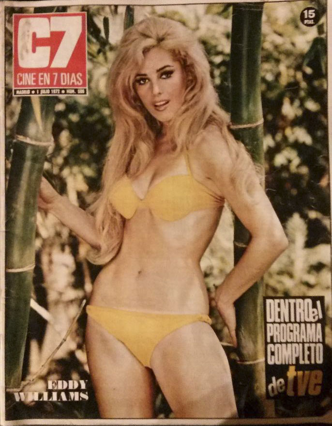 CINE EN 7 DIAS magazine side cover Issue 586 1 July 1972