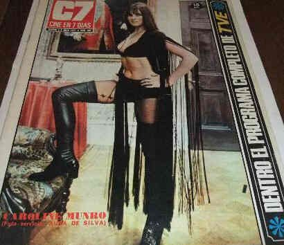 CINE EN 7 DIAS magazine side cover Issue 587 8 July 1972