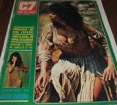 CINE EN 7 DIAS magazine side cover Issue 611 23 December 1972