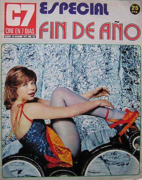 CINE EN 7 DIAS magazine side cover Issue 612 30 December 1972
